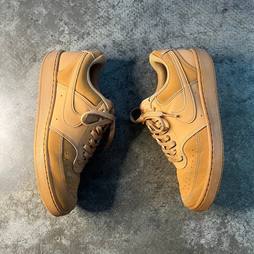 Nike Court Vision Low Wheat Gum Light Brown CD5463-200 Men's Size 7.5 Sneakers